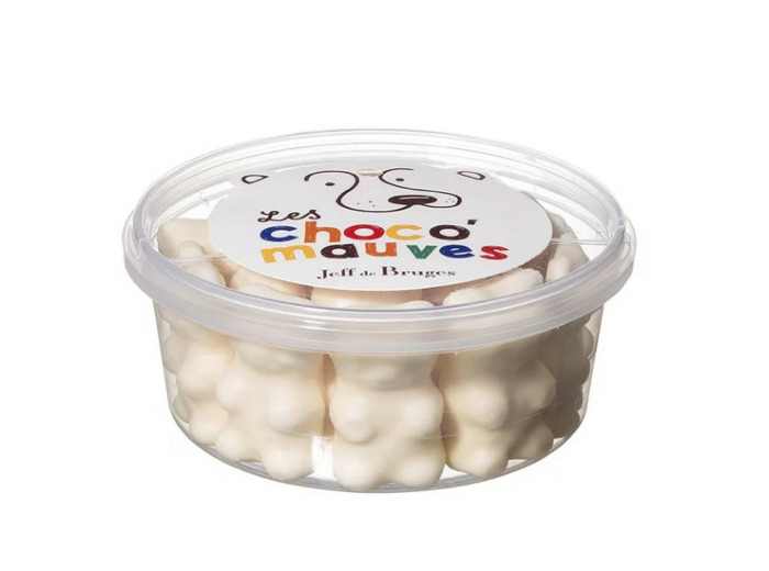 Boite PVC ours guimauve chocolat blanc 160 g