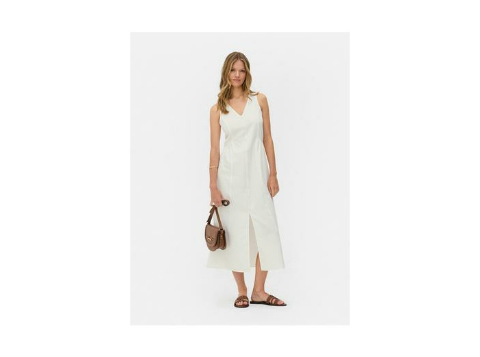 Robe mi-longue en crêpe