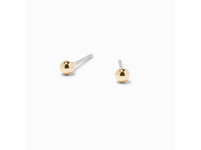 Clous d'oreilles boules 2,5 mm couleur dorée
