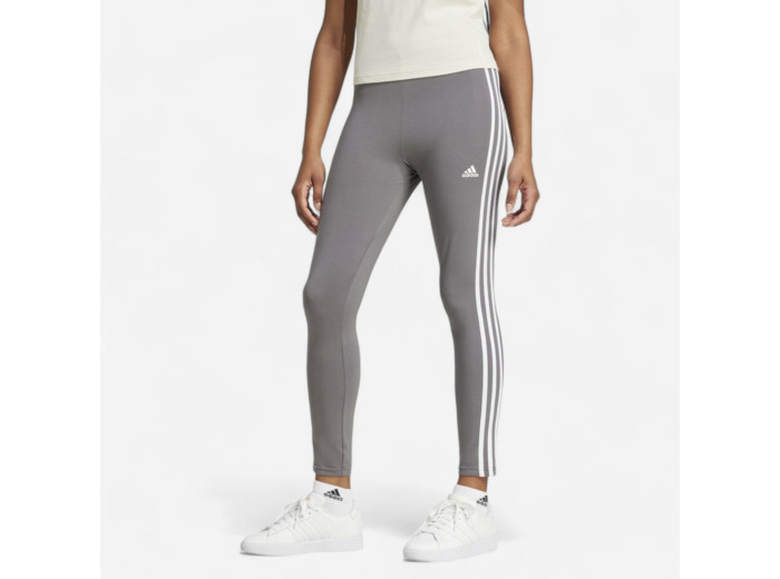 Legging imprimé 3 bandes Adidas femme - gris foncé