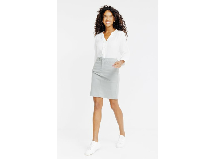 Jupe genoux en coton viscose