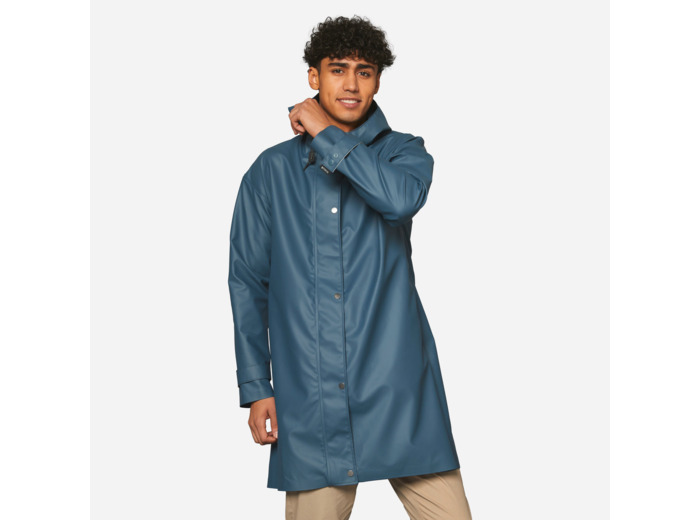 Parka imperméable vélo ville unisexe - bleu