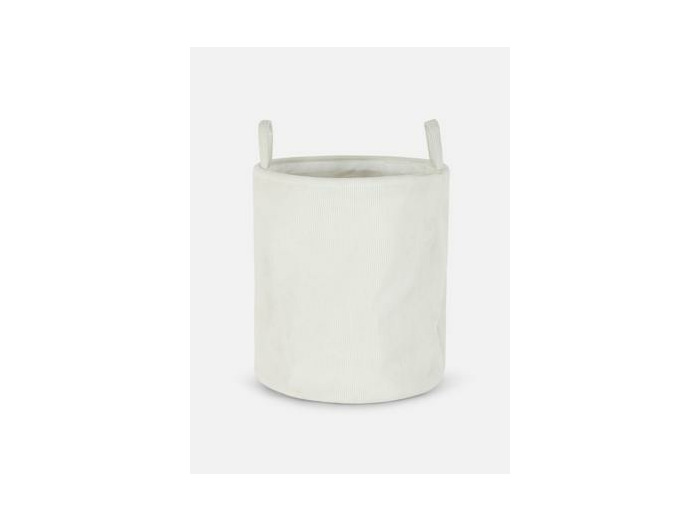 Panier à linge pliable en velours côtelé