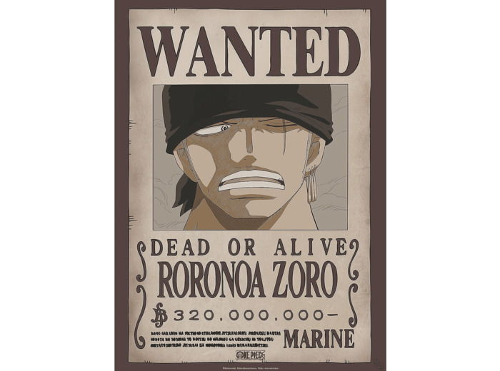 ABYSTYLE GBEye - ONE PIECE Poster Wanted Zoro (52x38cm)
