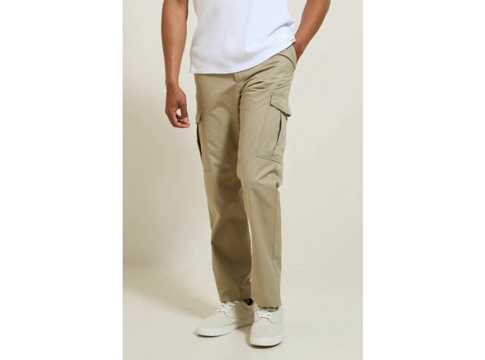 Pantalon cargo contenant du lin - Vert kaki