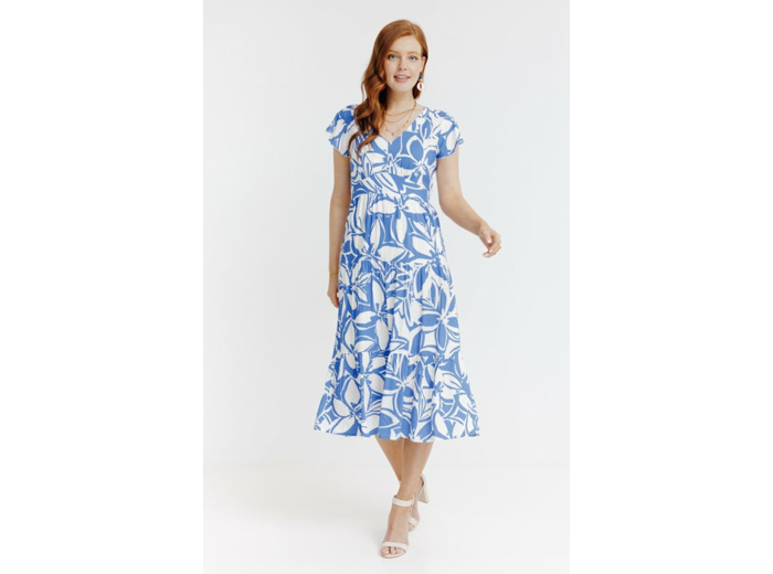 Robe Longue Imprimee Doublee Coton