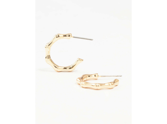Gold Bamboo Hoops