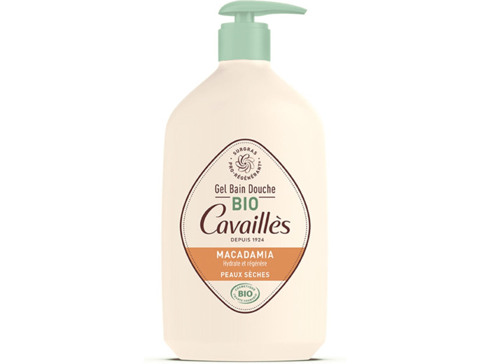 Rogé Cavaillès Gel Bain et Douche Huile de Macadamia Bio Peaux sèches 1 litre