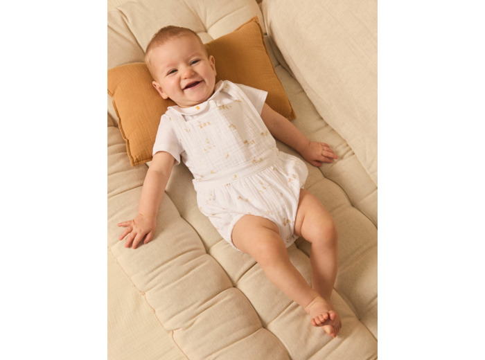 Ensemble body et barbotteuse en gaze de coton