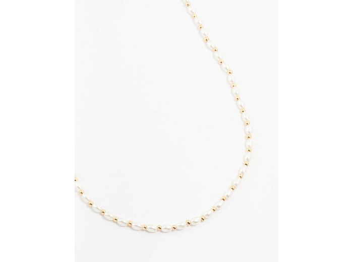 Beaded Long Pearl Necklace