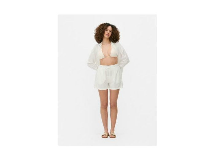 Short à nouer en mélange de coton