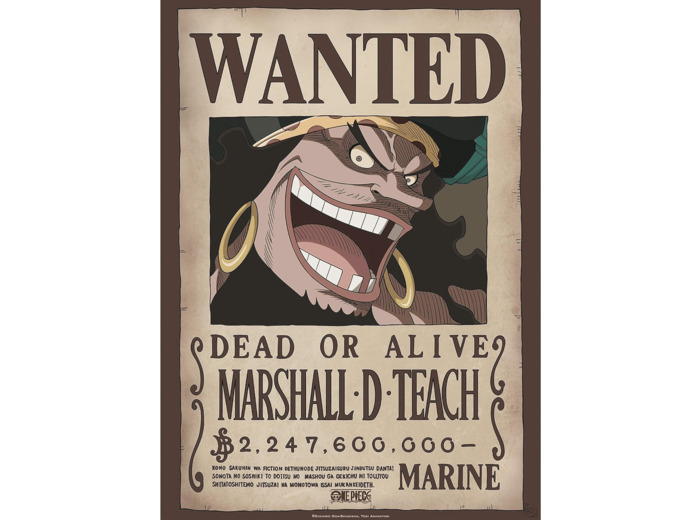 ABYSTYLE GBEye - ONE PIECE Poster Wanted Blackbeard (52x38cm)