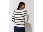 Gilet rayé NOIR Femme