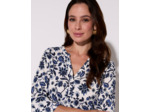 Top manches 3/4 imprimé BLEU Femme