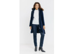 Long Manteau Ceinture Capuche Fourrure