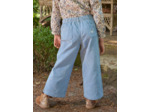 Pantalon bleu en velours côtelés
