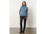 Pantalon long droit rayé GRIS Femme
