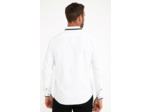 Chemise En Satin Uni Manches Longues