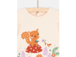T-shirt guimauve à motifs animaliers et nature pour bébé fille