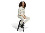 Sweat zippé imprimé Adidas femme - beige