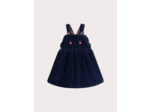 Robe bleu minuit en velours pour bébé fille
