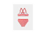 Maillot de bain deux pièces pour filles, imprimé vichy et cœurs