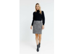 Jupe En Maille Doublee Detail Zip