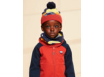 Snood bleu marine en tricot thème paysage