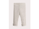 Legging écru chiné en côte pour bébé fille