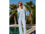 Pantalon long droit uni BLEU CIEL Femme
