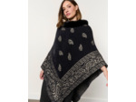 Poncho uni NOIR Femme