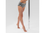 Short de pole dance blanc à graphismes femme
