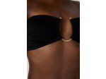 Bandeau haut de maillot détail anneau satiné