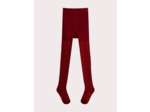 Collant rouge côtelé pour fille