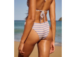 Maillot de bain tanga à rayures pailletées