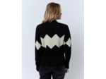 Pull épais en mélange laine color bloc NOIR Femme