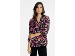 Chemise Imprimee Motif Feuillage Colore