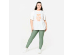 T-shirt oversize femme, blanc coton