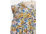 Robe écrue à imprimé fleuri pour bébé fille