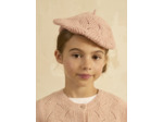 Bonnet en maille type béret avec des sequins dans le fil