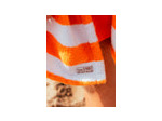 Poncho de bain rayé à capuche