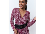 Robe courte imprimée ROUGE