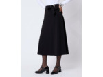 Jupe midi évasée unie NOIR