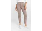 Pantalon 7/8 Brodé En Coton Viscose