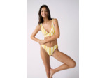 Brésilien high leg bas de maillot rayé