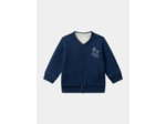 Gilet bleu et écru réversible
