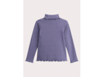 Col roulé lilas uni pour fille