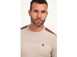 Pull col rond uni suede