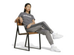 T-shirt imprimé logo Adidas femme - gris foncé