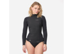 Tee shirt anti UV surf néoprène et polaire manches longues femme noir